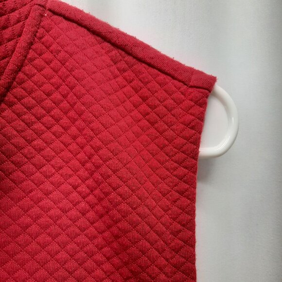 Alfred Dunner Red Quilted Vest Women’s Size 10 Full Zip Sleeveless Jacket - Picture 3 of 8